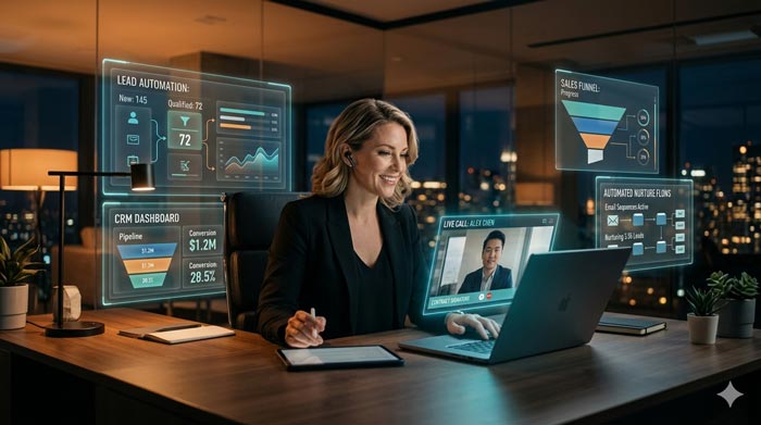 Automatización de seguimiento de leads con CRM y embudos de ventas