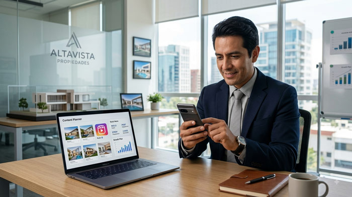 Guía práctica de Instagram para agentes inmobiliarios con estrategias de contenido, Reels, Stories y generación de prospectos