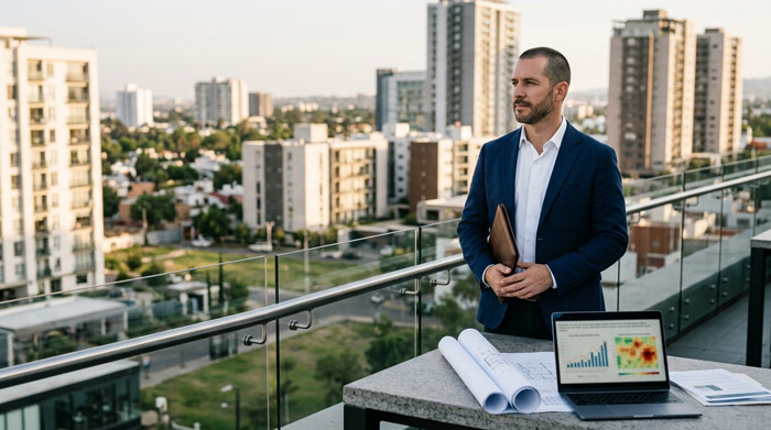 Agente inmobiliario en Aguascalientes especializado en un nicho de mercado y asesorando a clientes